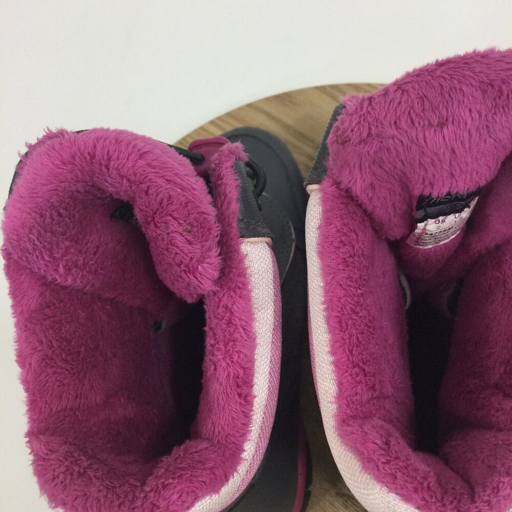 Timberland Youth Girls Thermolite 200 Gram Water Proof Snow Boots Pink/Gray Sz 2 - Picture 8 of 14